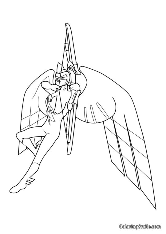 Temný Cupid z broučka - Omalovánka