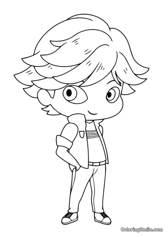 Brouček Adrien Agreste miminko - Omalovánka