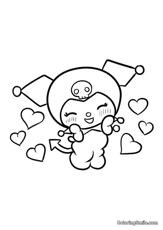 Plachý zajíc Kuromi - Omalovánka