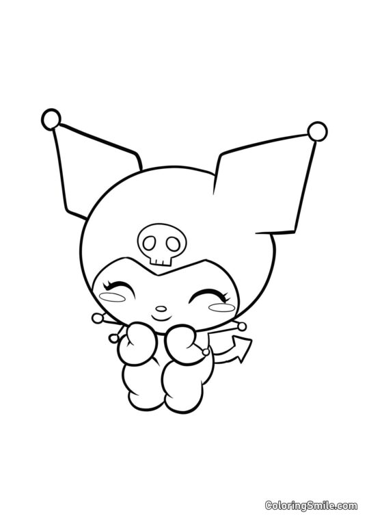 Kuromi v rozpacích - Omalovánka