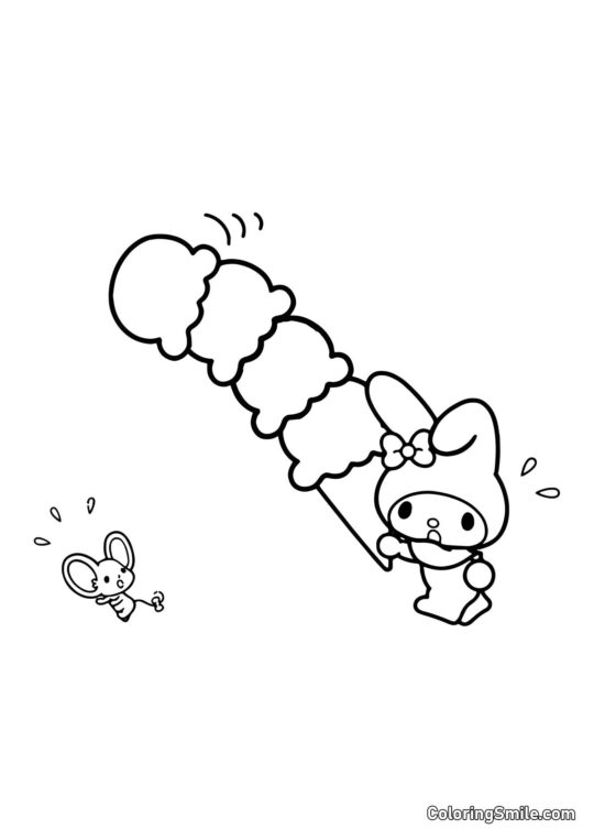 Moje Melodie s velkou zmrzlinou - Omalovánka