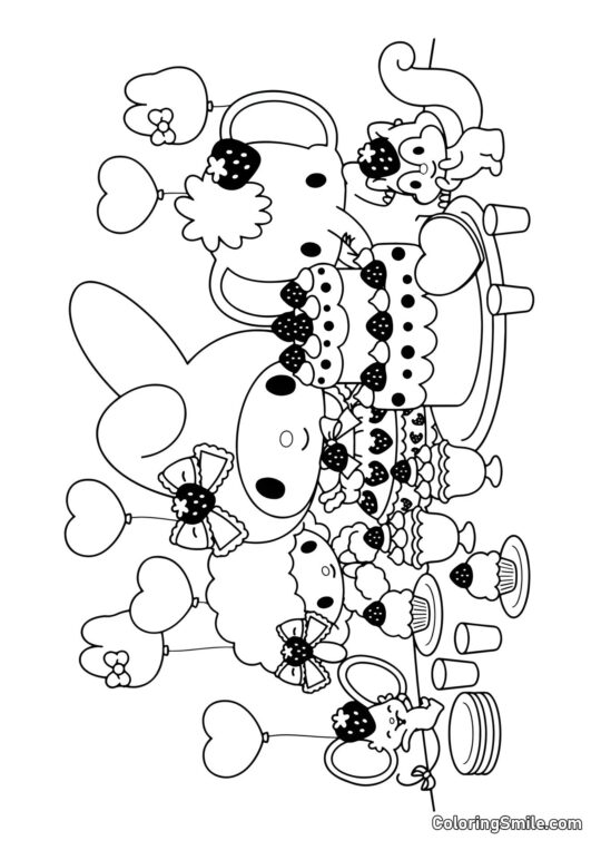 Narozeniny Moje Melodie - Omalovánka