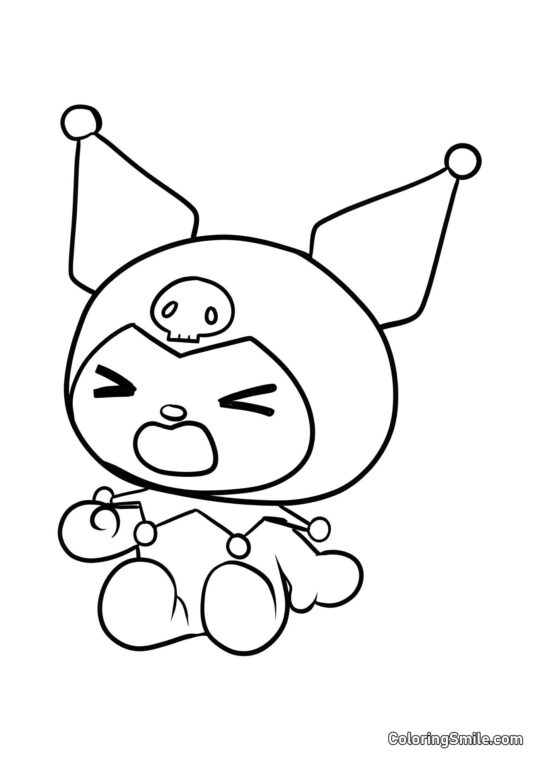 Kuromi pláče - Omalovánka