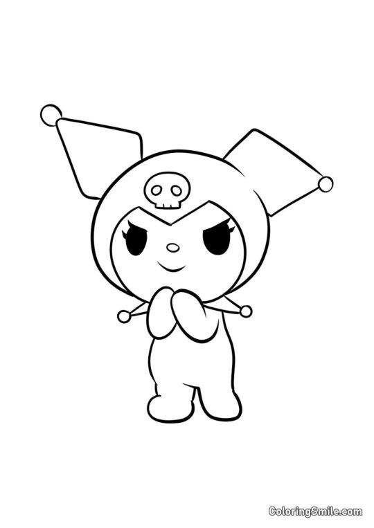 Kuromi se chce předvést - Omalovánka