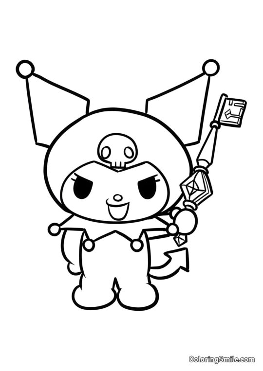 Kuromi a klíč Melodie - Omalovánka