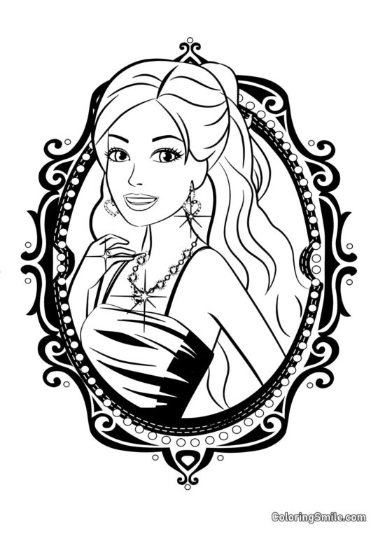 Obrázek s Barbie - Omalovánka