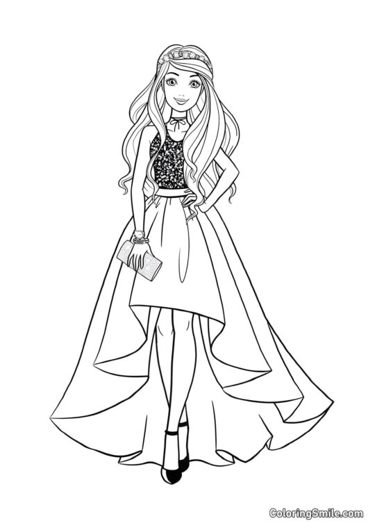 Barbie královna krásy - Omalovánka