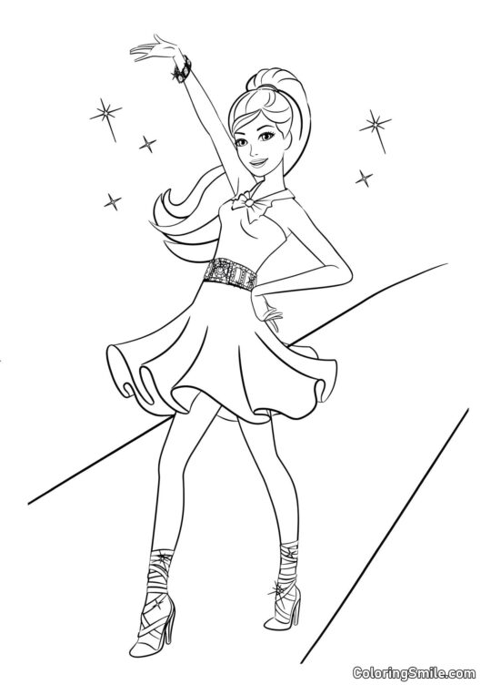 Barbie se baví - Omalovánka