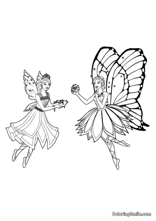 Víly - Omalovánka