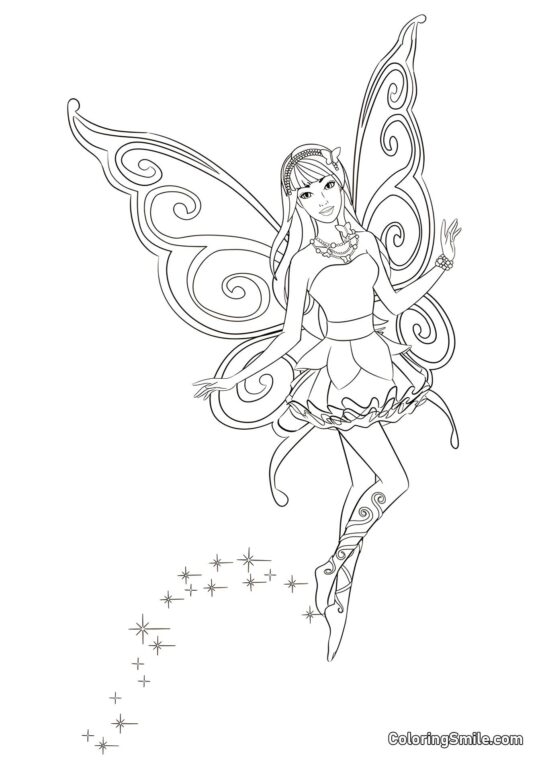 Barbie víla - Omalovánka