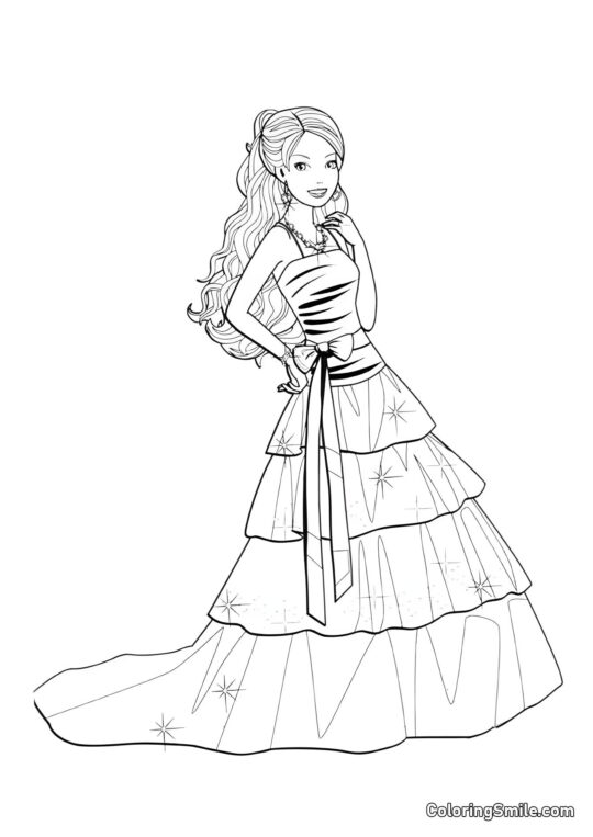 Barbiein maturitní večer - Omalovánka