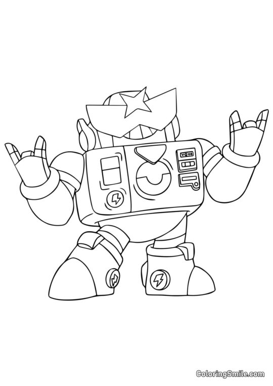 Colt Brawl Stars - Omalovánka