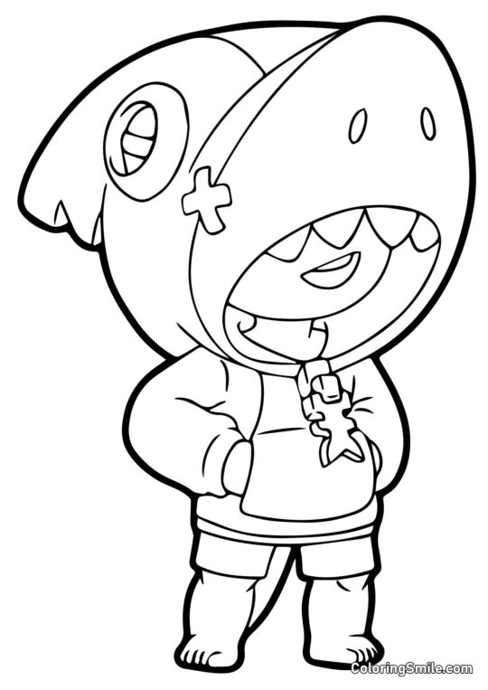 Žralok Brawl Stars - Omalovánka