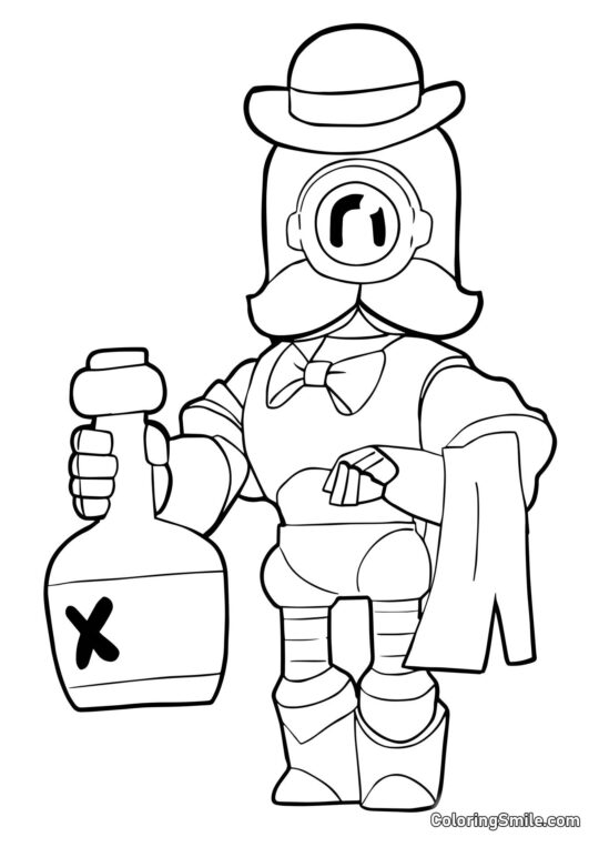 Čaroděj Barley Brawl Stars - Omalovánka