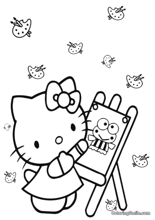 Umělkyně Kitty - Omalovánka