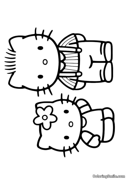 Kitty mluví s tátou - Omalovánka