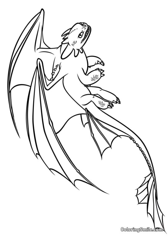 Zlý drak - Omalovánka