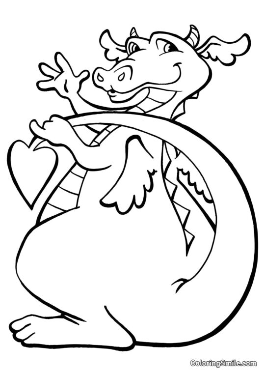 Milující drak - Omalovánka