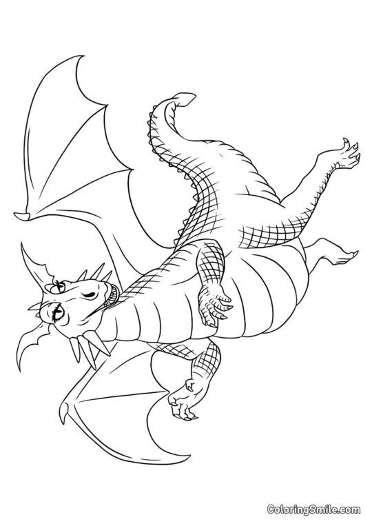 Dívka drak - Omalovánka