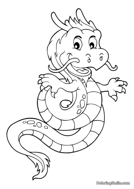 Čínský styl draka - Omalovánka