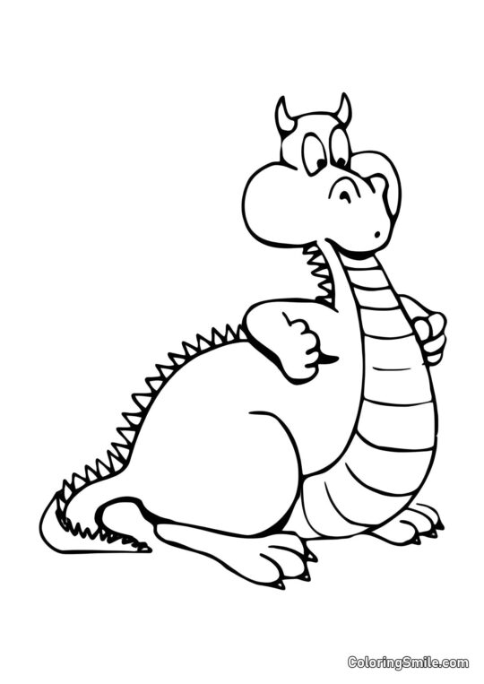 Zamračený drak - Omalovánka