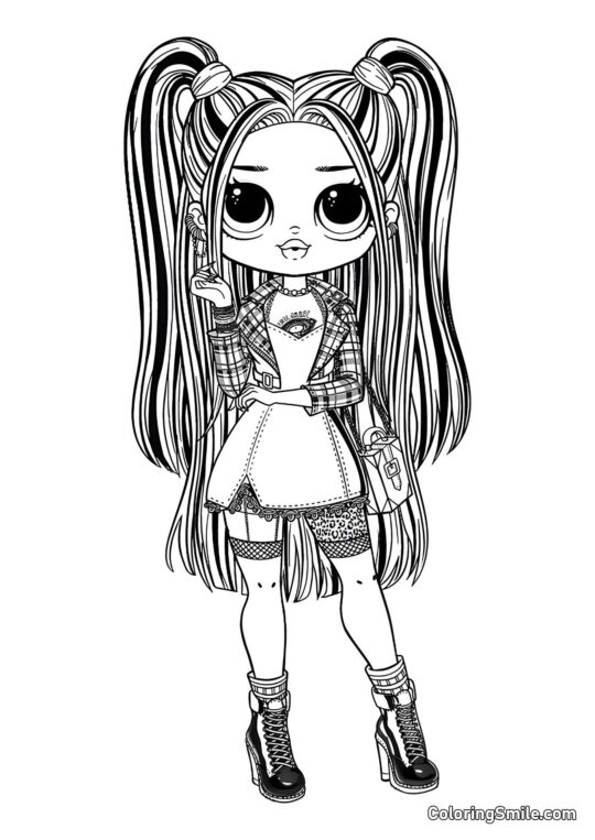 LOL OMG Alt-Dívka - Omalovánka