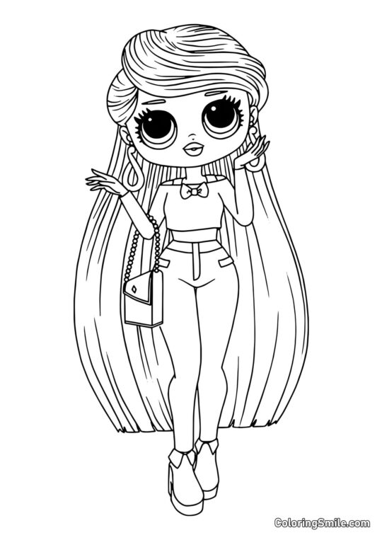 LOL OMG Dívka Lara - Omalovánka
