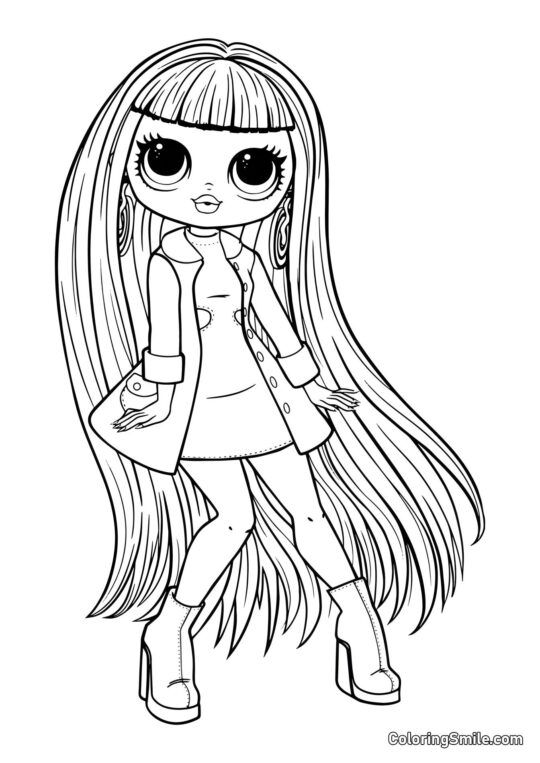 Groovy Babe LOL OMG Neon - Omalovánka