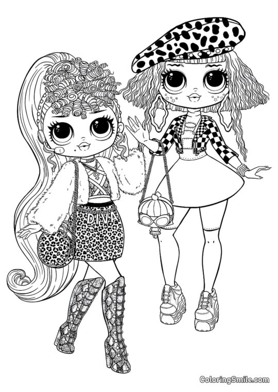 LOL OMG Sociální Lvi - Omalovánka