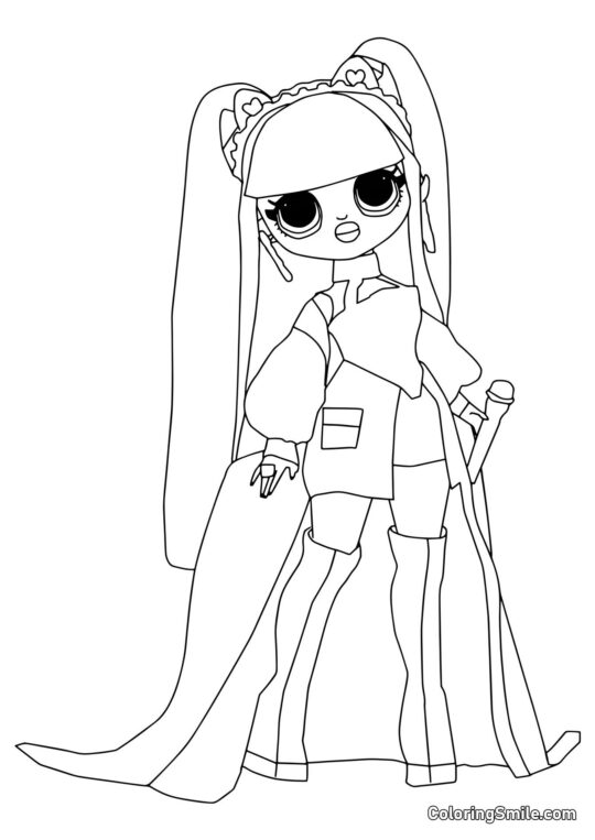 LOL OMG Kočka K - Omalovánka