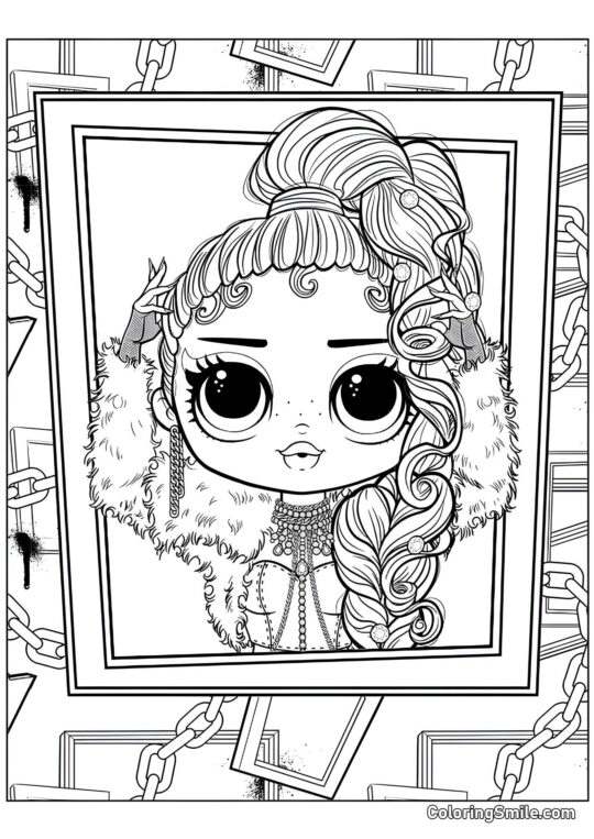 LOL OMG Bohyně Pódia v Rámu - Omalovánka