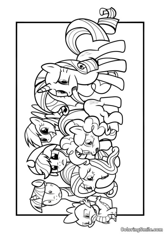 Přátelství je magie - Omalovánka