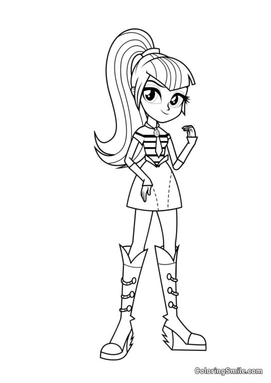 Sonata Dusk z Equestrie - Omalovánka