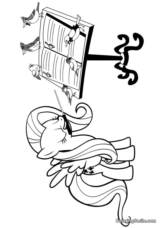 Fluttershy Pony - Omalovánka