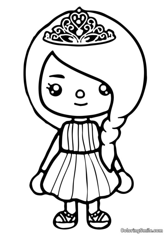 Toca Boca Elsa - Omalovánka