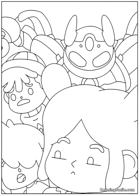 Toca Boca chlapec, dívka a robot - Omalovánka