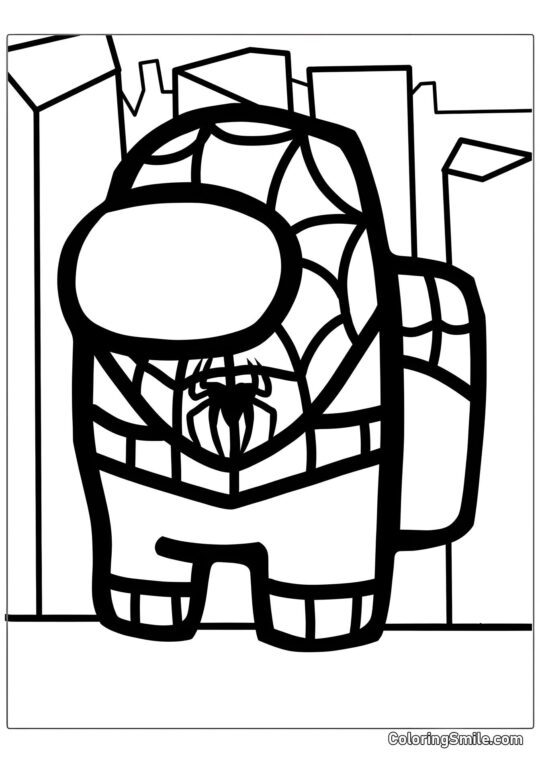 Among Us Spider-Man - Omalovánka