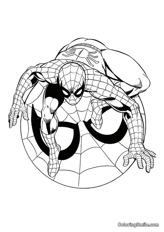 Symbol Spider-Mana - Omalovánka