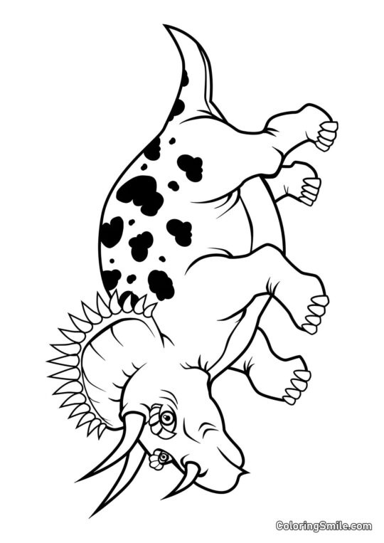 Triceratops - Omalovánka