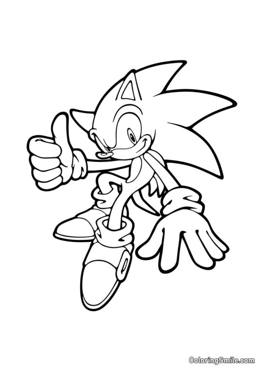 Cool Sonic - Omalovánka
