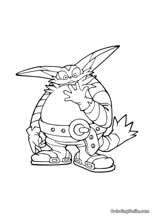 Big kočka ze Sonic - Omalovánka