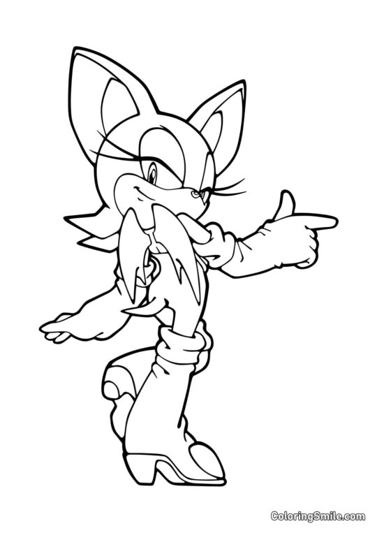 Rouge netopýr ze Sonic - Omalovánka