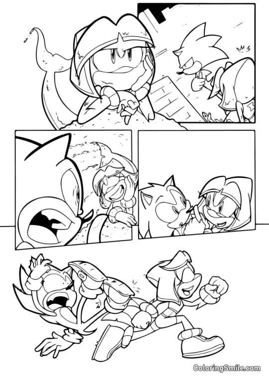 Sonic Komiksy - Omalovánka