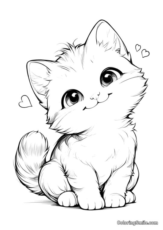 Nejroztomilejší kočka - Omalovánka