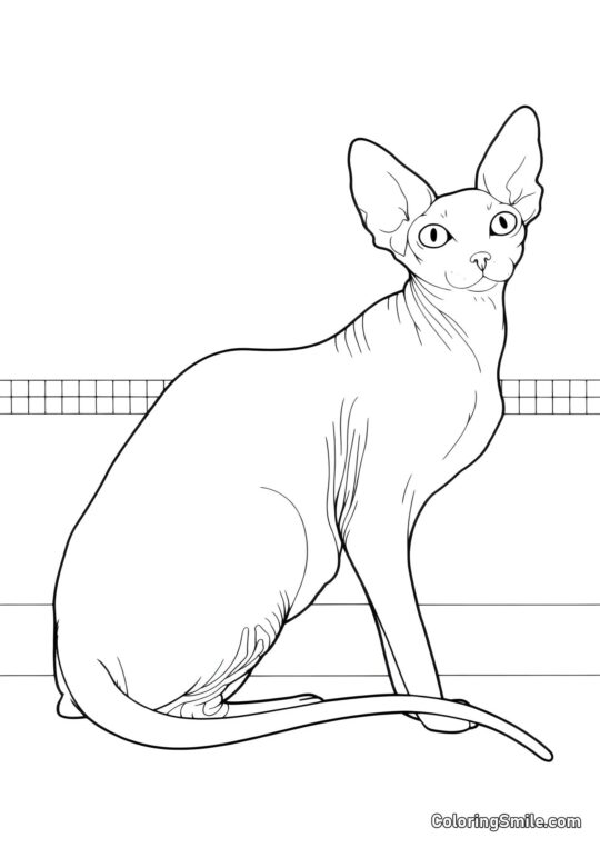 Královské plemeno kočky - Omalovánka