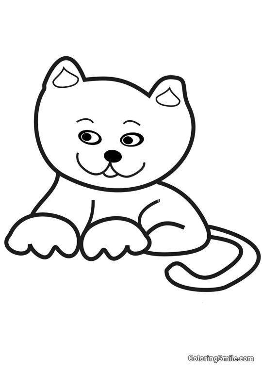 Mazaná kočka - Omalovánka