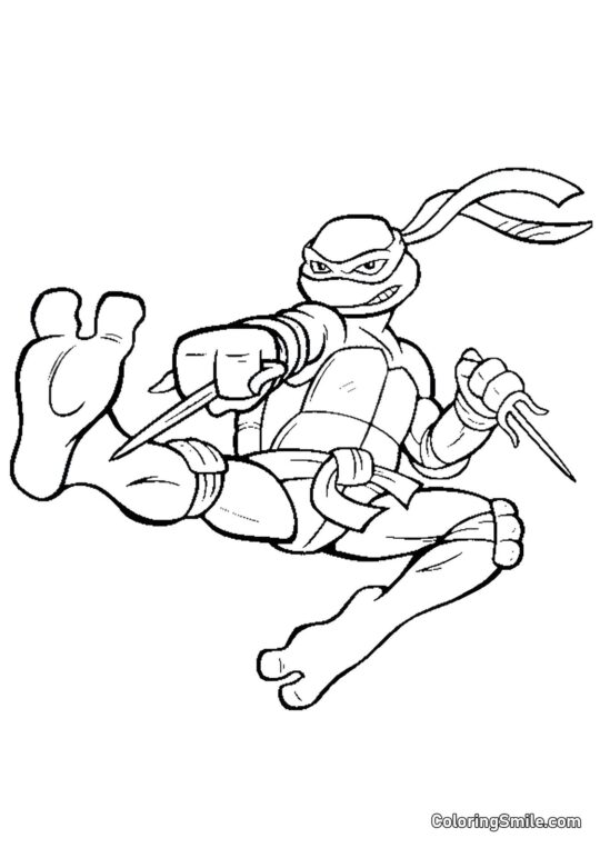 Raphael Útočí - Omalovánka