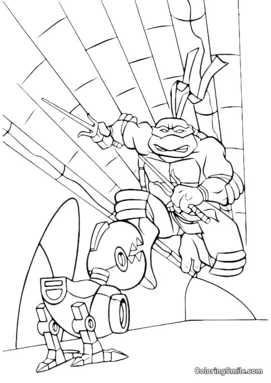 Raphael a Robot - Omalovánka