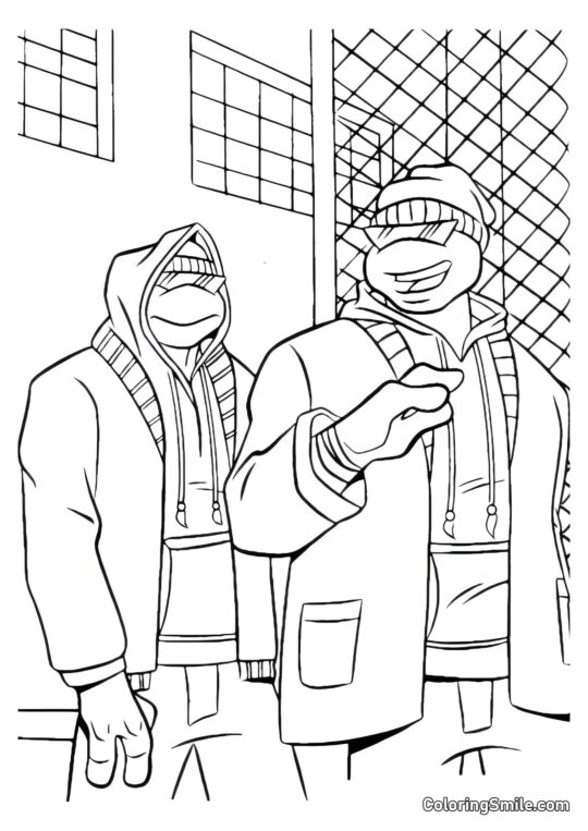 Ninja Želvy v Přestrojení - Omalovánka