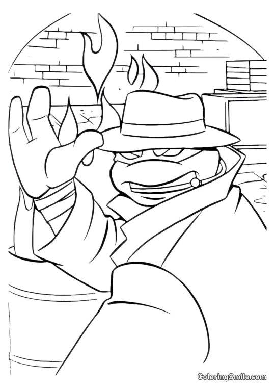 Ninja Želva v Temné Uličce - Omalovánka